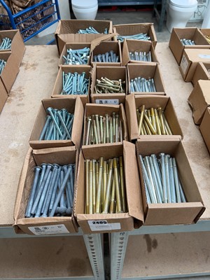 Lot 2405 - 14 boxes of large heavy duty bolts