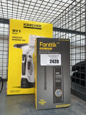 Lot 2420 - Fanttik cordless air inflator with Kärcher WV5...