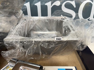 Lot 2447 - Galvanized single bowl sink with bag of...