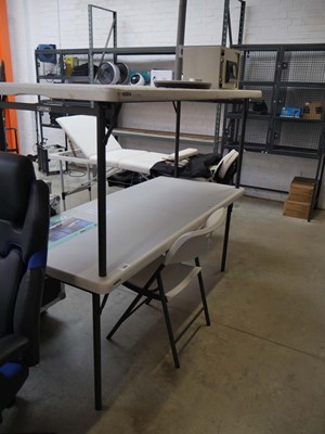 Lot 2473 - 2 6' Lifetime collapsible tables with Lifetime...