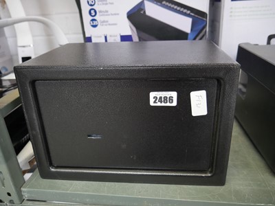 Lot 2486 - Wall mounted safe (with key)