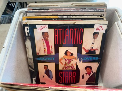 Lot 1113 - Small box of albums and 12" singles to include...