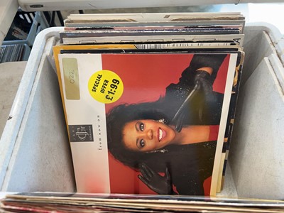 Lot 1113 - Small box of albums and 12" singles to include...