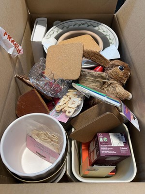 Lot 1301 - 3 boxes of classical records, ceramics, plant...