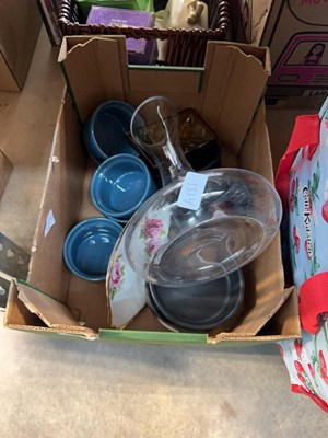 Lot 1335 - Box containing ceramics and cut glass