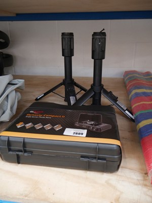 Lot 2609 - 2 pop-up tripod Infinity X1 camping lights...