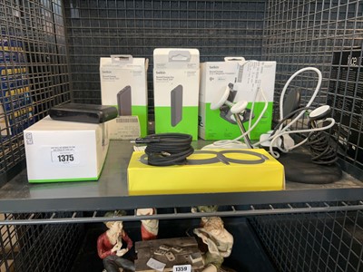 Lot 1375 - Cage containing various Belkin power blocks...