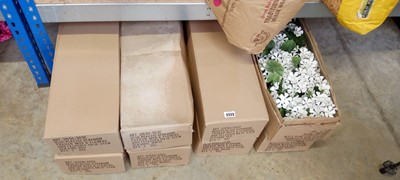 Lot 2223 - 8 boxes of mixed coloured artificial flowers