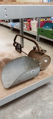 Lot 2426 - A vintage blow lamp together with a galvanised...
