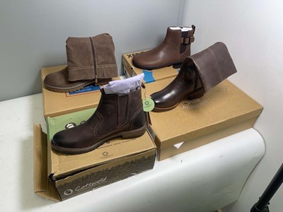 Lot 4x Boxed pairs of boots to include Xero UK7.5,...