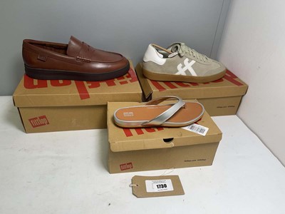 Lot 3x Boxed pairs of Fitflop shoes in various...