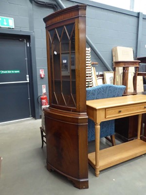 Lot 5292 - Mahogany two section corner cabinet