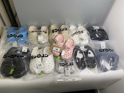 Lot 11x Pairs of Crocs in various styles and sizes