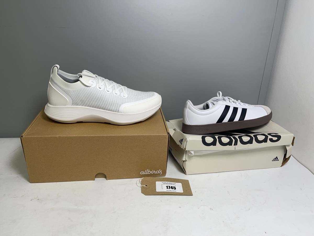Lot 2x Boxed pairs of trainers to include Adidas...