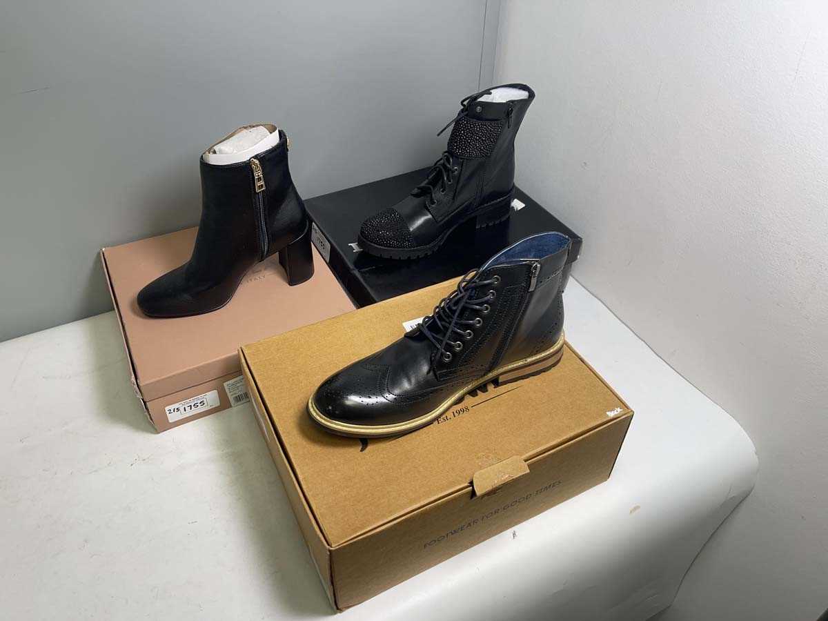 Lot 3x Boxed pairs of boots to include Dune UK6,...