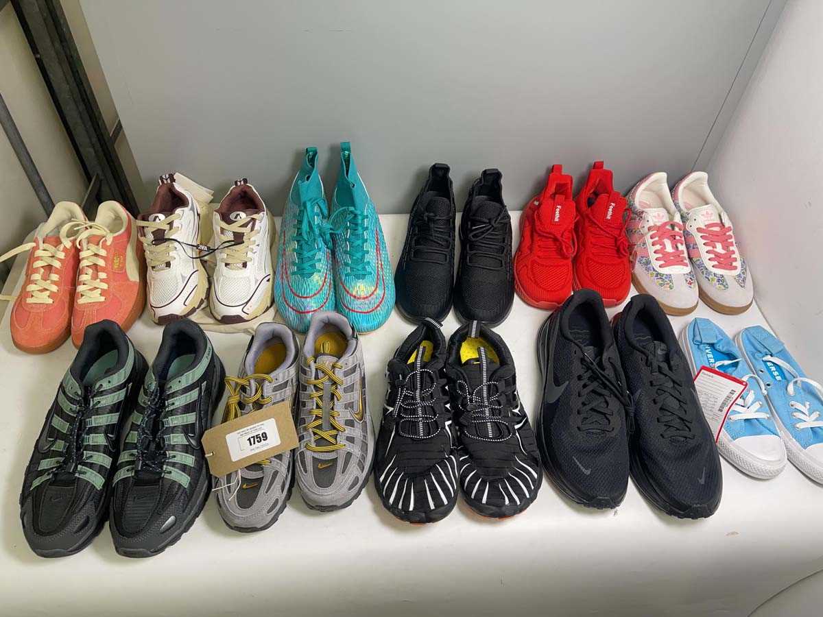 Lot 11x Pairs of trainers to include Adidas,...