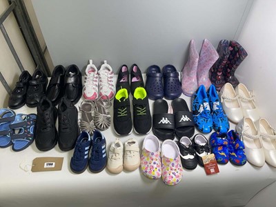 Lot 20x Pairs of children's shoes to include Nike,...