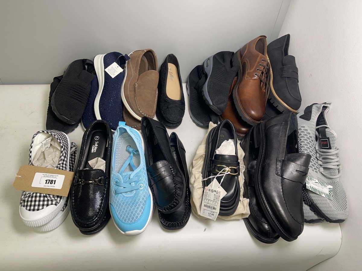 Lot 14x Pairs of shoes to include Clarks, Zara,...