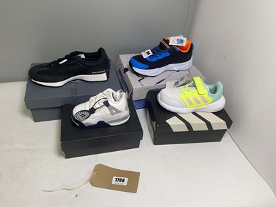 Lot 4x Boxed pairs of children's trainers to...