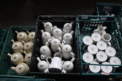 Lot 36 - 5 stacking crates containing Dudson and other...