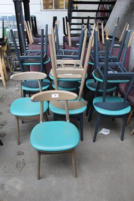 Lot 39 - Approx. 12 Warings wooden framed, turquoise...