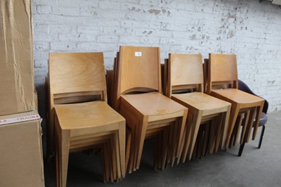 Lot 44 - Approx. 24 wooden frame stacking dining chairs