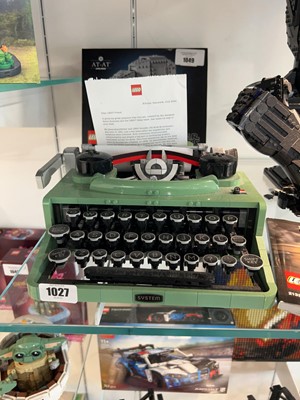 Lot 1027 - Lego Ideas typewriter (21327) with manual and...
