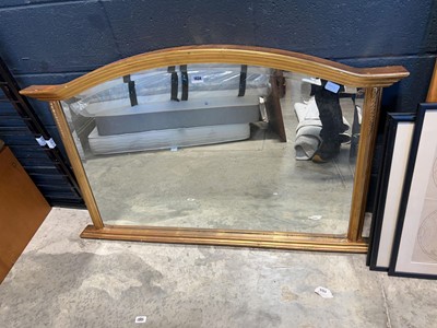 Lot 1434 - Gilt framed and bevelled over mantle mirror