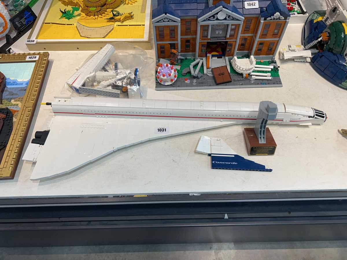 Lot 1031 - Part built Lego Icons Concord (10318) with...