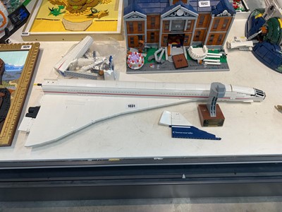Lot 1031 - Part built Lego Icons Concord (10318) with...