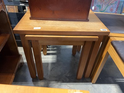 Lot 1414 - Nesting pair of honey oak finish coffee tables